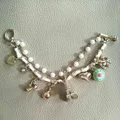 Paris pearl charm bracelet