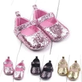 Newborn Baby Girl Sequins Princess Shoes Bling Crib Shoes [SP]