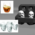 (3 Size)Novelty 3D Skull Head Ice Cube Mold Halloween