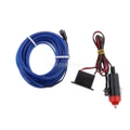 Universal Deep Blue Neon LED EL Wire Strip with 12V Power Inverter 5 Meters
