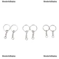 100 Pcs/Set Silvery Key Chains Stainless Alloy Circle DIY 25mm Keyrings 3 Styles