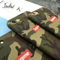 Supreme camouflage iPhone mobile phone shell apple scrub 6 protection set tide