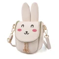 Girls Rabbit Backpack PU Leather Mini Purse Shoulder School Bag White