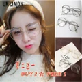 UNLIMON Classic Large Round Frame Clear Lens Unisex Spectacles