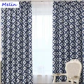 Melin Retro Print Geometric Curtain Tulle Curtain for Livin Room Kitchen Bedroom