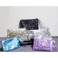 New Women Glitter Sequins Handbag Party Evening Envelope Clutch Bag Wallet