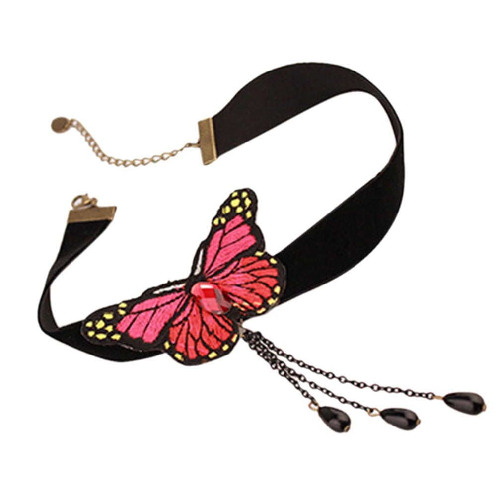 Butterfly Necklace Short Necklace