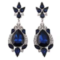 Women's Bohemia Chandelier Earrings Vintage Dangle Eardrop Sapphire Blue Jewelry
