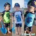 Baby Toddler Boy 3 Pieces Swimsuit Set Kid Swimwear Bathing Suit UPF 50+