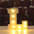 Light Up Letters LED Light Up Wooden Alphabet for Festival Decorative(Letter L)