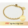 JOVIE Premium Korea Gold Plated Chain Baby Bracelet (Emas Sadur)