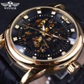 Winner Luxury Royal Diamond Black Gold Watch Mens Watches Mechanical Watch
