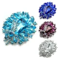 Women's Banquet Party Broach Blue Clear Rhinestone Crystal Butterfly Pin Brooch