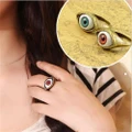 Rings Brown Blue Color Gothic Rings For Men Women Jewelry Eyes Rings Fashion