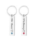 Jewelry Creative Letter Her Beast His Beauty Love Couple Key Ring