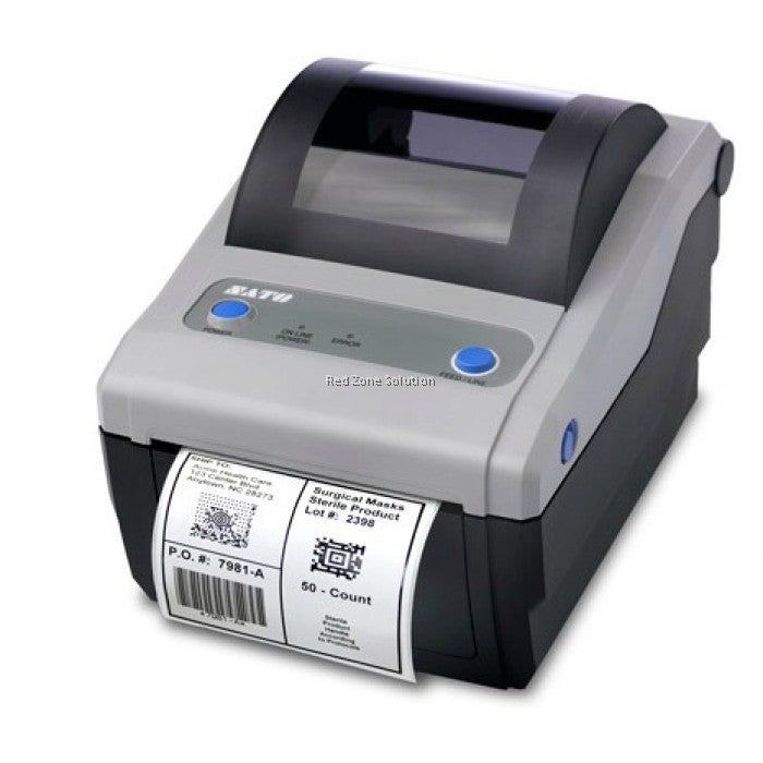 SATO CG408 BARCODE PRINTER (FREE LABEL, RIBBON & INSTALLATION)