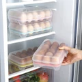 15 Grid Plastic Refrigerator Egg Storage Box Case 15 Eggs Food Storage Container