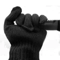 1Pair Black Stainless Steel Wire Safety Works Anti-Slash Cut Resistance Glove