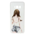 Girls Clear Edge Soft TPU Case+Phone Strap For Samsung Galaxy S8+ S8 Plus