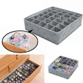 BK? Foldable Underwear Socks Drawer Storage Box Useful 30 Cells Container