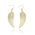 Jewelry Gold Plated Crystal Earrings For Womens Angel Wings Drop Earrings