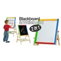 Kids Bedroom Wooden Double Sided Easel Chalk Drawing Board Children Learning Board