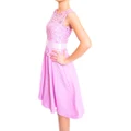 Kory & Lanza Flora Lace Swing Dress in Purple