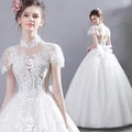 Luxurious Angel Simple Lace Embroidery Wedding Dress Bridal Ball Gowns
