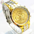 Luxury Men Roman Numerals Watches Metal Analog Quartz Fashion Wrist Watch