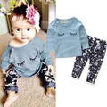 Cute Newborn Infant Baby Girls Tops Long Sleeve Shirt+Pants Outfit Set Clothes