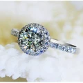 ?size?5.5#?7#?8#?White gold plated round Micro Pave CZ Ring