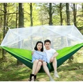 Light outdoor camping hammock with mosquito air mattress