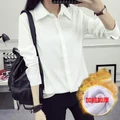The new spring loaded long sleeved white shirt female occupation Korean