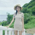 Polo Collar Short Sleeve Dress