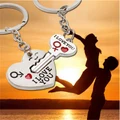 I LOVE YOU Heart Keychain Ring Keyring