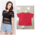 Seed lace crop top