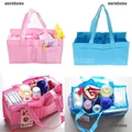 Mother Diapers Bag Travel Outdoor Portable Nappy Storage Tote Bag Blue & Pink