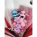 Twin Stitch Soap Rose + Baby Breath Gypsophila Flower Bouquet ????? / ?? / ???? Valentine Birthday Anniversary