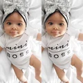 Newborn Infant Baby Boys Girls Cute Cotton Letters Bodysuit Romper Jumpsuit