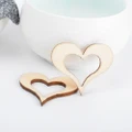 50pcs JUST MARRIED/LOVE/Mrs Wood Heart Confetti Wooden Prop