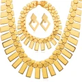 U7 18K Gold Plated Africa Necklace Bracelet Earrings Sets