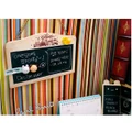 Wooden magnetic double-sided message board log hangs magnetic