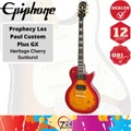 Epiphone Prophecy Les Paul Custom Plus GX Electric Guitar, Heritage Cherry Sunburst