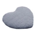 Fluff Heart Door Ground Foot Mat Carpet grey 40*50cm