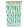 Colorful Straight Hair Extension 5 Clips Wig Mint# mint