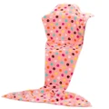 Mermaid Blanket Pink Dot Throw Gift Girl big 58*45cm