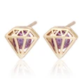 Diamond Shape Earrings purple