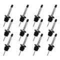 12x Stainless Steel Liquor Pourers Bottle Speed Tapered Spout with Dust Cap