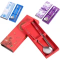 2x Stainless Steel Chinese Style Chopsticks Chopstick and Spoon Set