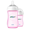 Philips Avent Natural - Pink (9oz/260ml) [Twin Pack]